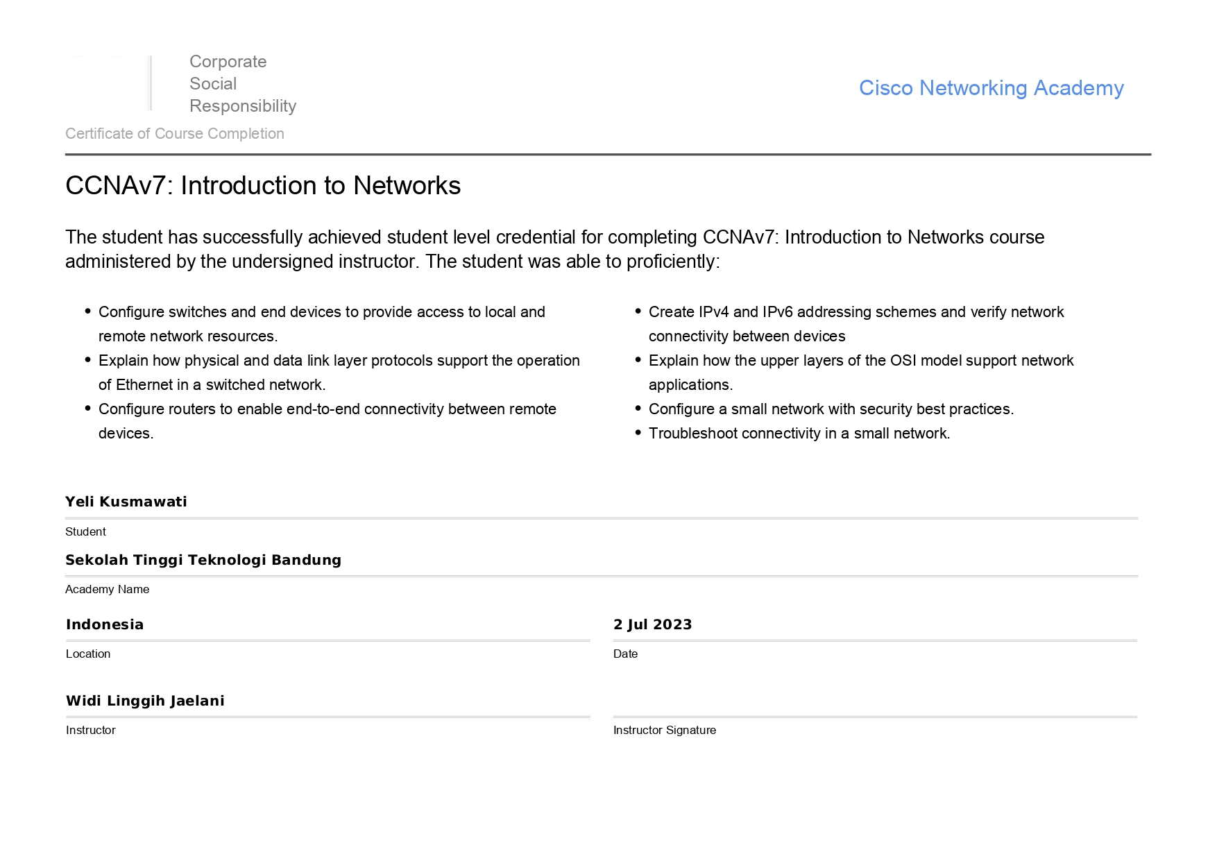 CCNAv7 Introduction to Networks