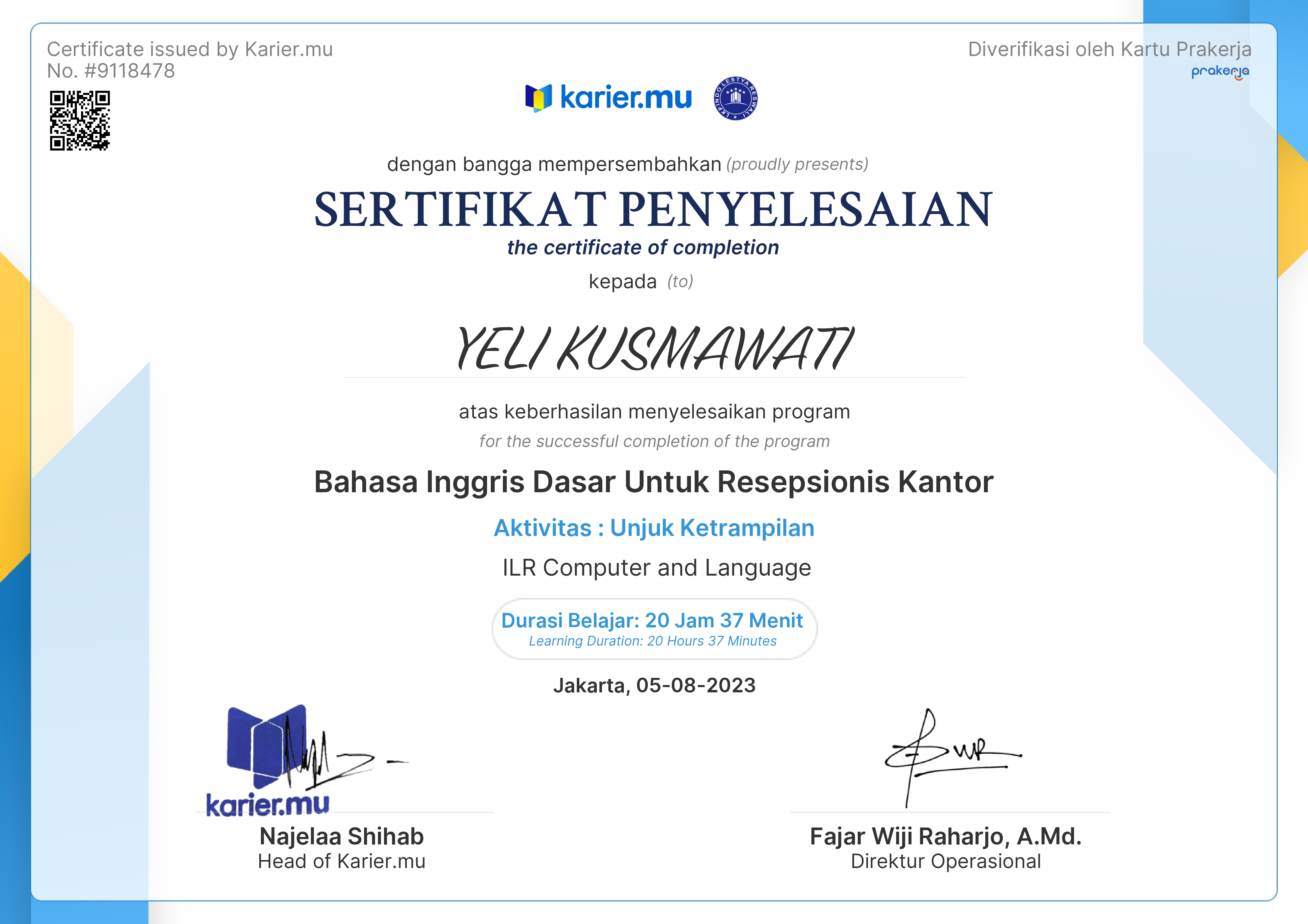Bahasa Inggris Resepsionis Kantor